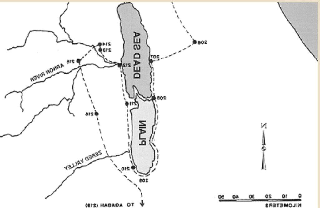 map of the dead sea