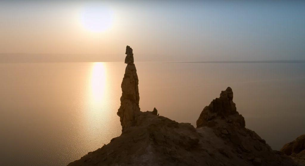 Lot's wife on East side of the Dead Sea