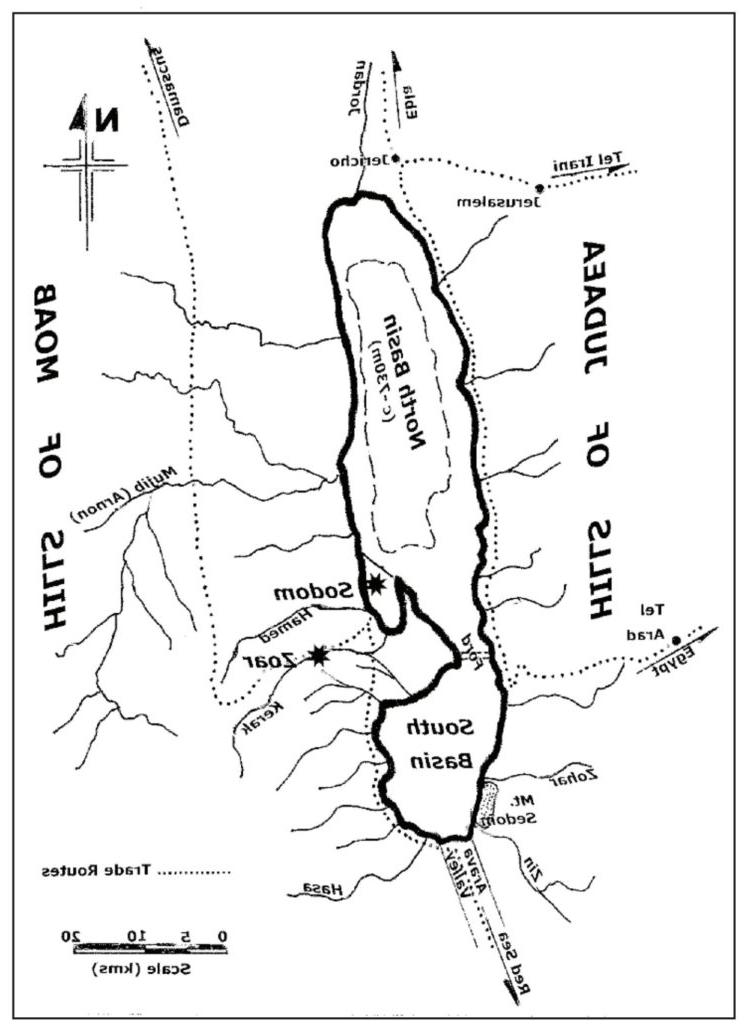 Map of location of Sodom per geologist Graham Harris 2015